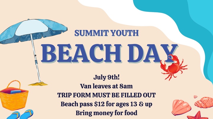 Summit Youth Beach Day - July 9th