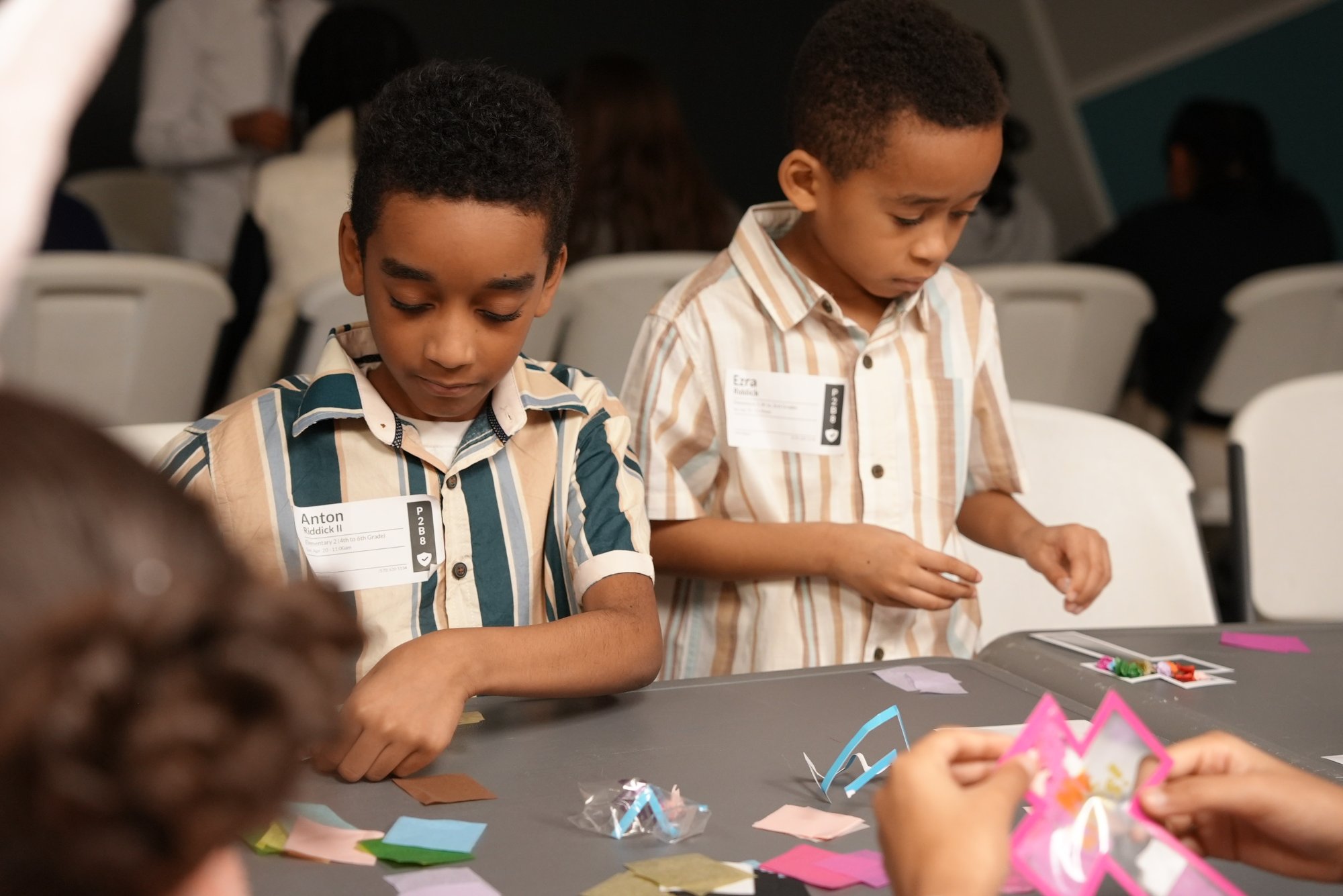 Kids doing crafts
